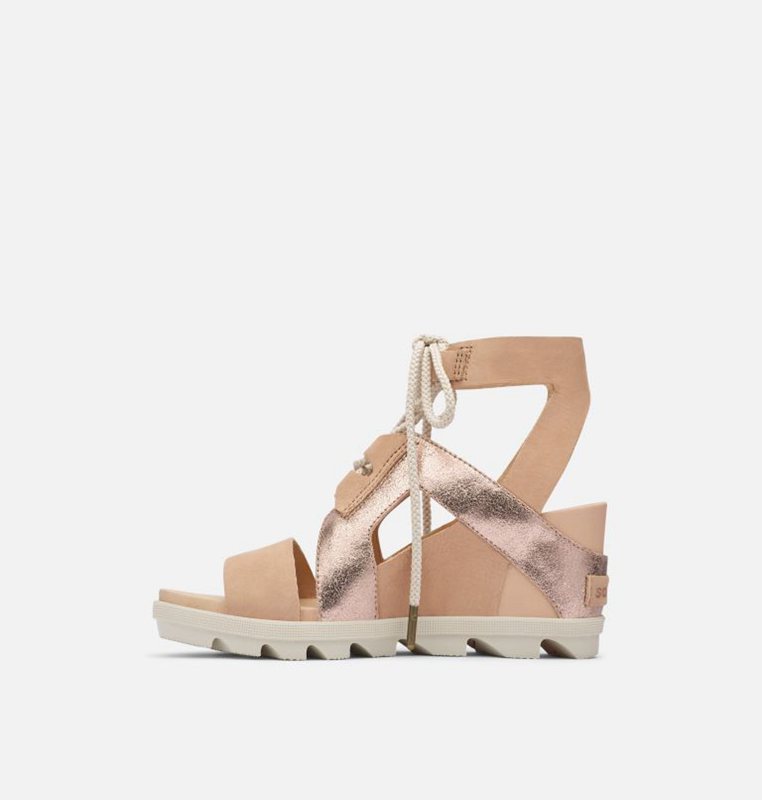 Sorel Dam Sandaler Beige/Brun - Joanie™ Ii Ankle Lace Wedge - MYU-563728